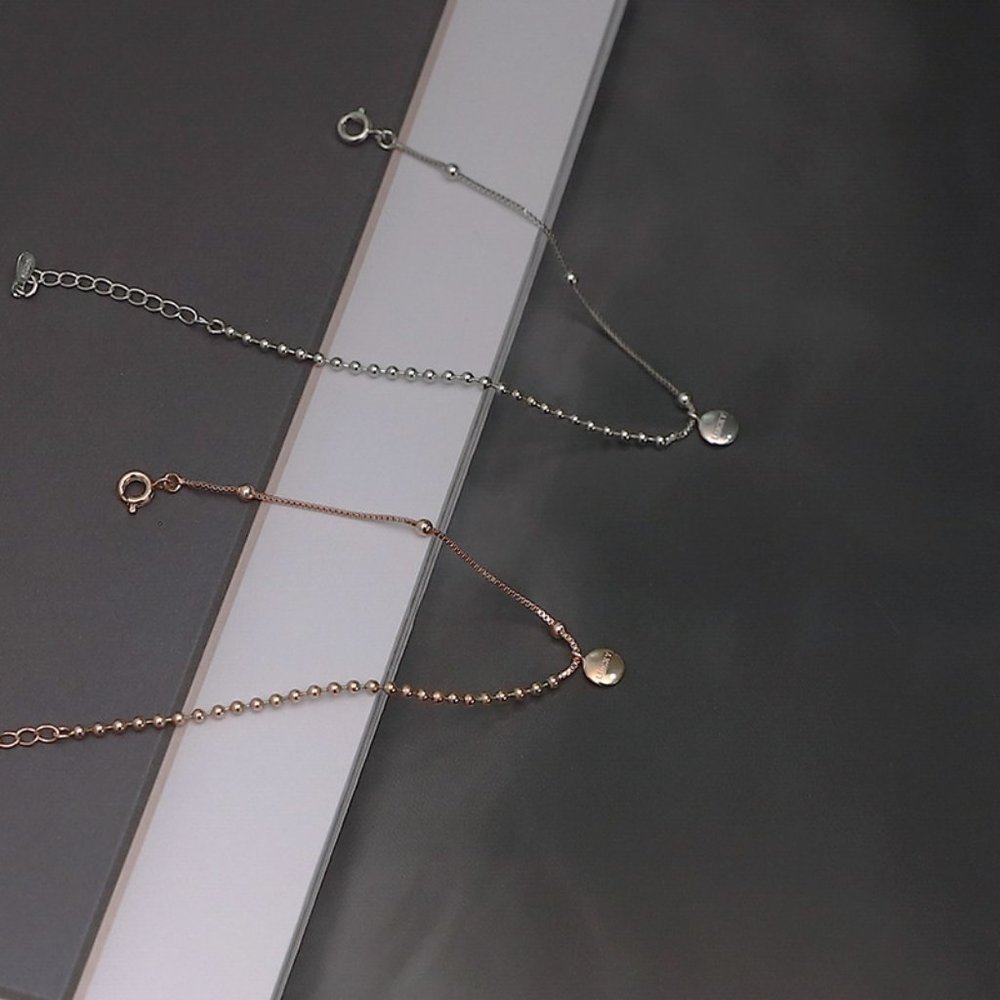 NEW Rose Gold/Sterling Silver Lucky Bead Bracelet - Picture 2 of 8